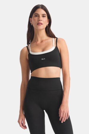 Alternative view of DayFlex Double Layer Sports Bra - Black / Ivory