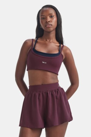 Alternative view of DayFlex Double Layer Sports Bra - Fig / Midnight Navy