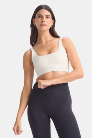 DayFlex Square Neck Sports Bra - Ivory
