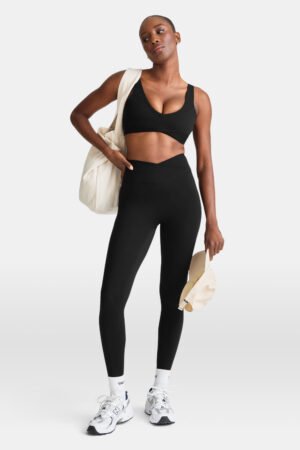 Alternative view of DayFlex Wrap No Front Seam Legging - Shadow Black