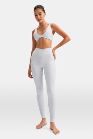 Alternative view of DayFlex Wrap High Waisted Legging - Grey Marl