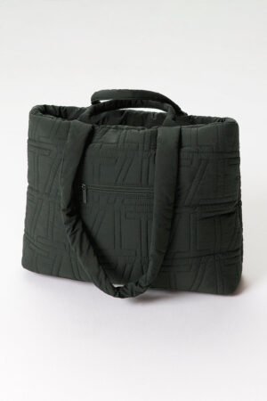 Essential Padded Tote Bag - Dark Moss