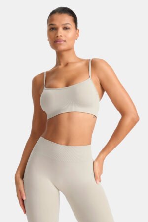 Sculpt Seamless Bandeau Sports Bra - Chai Marl