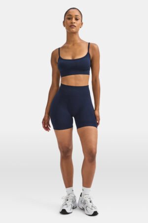Alternative view of Sculpt Seamless Scrunch Shorts - Navy Marl