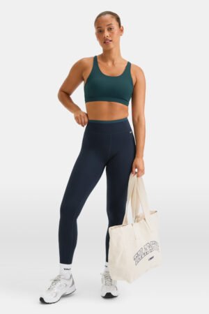 Alternative view of SkinLuxe Contrast Waistband Legging - Midnight Navy / Rich Teal