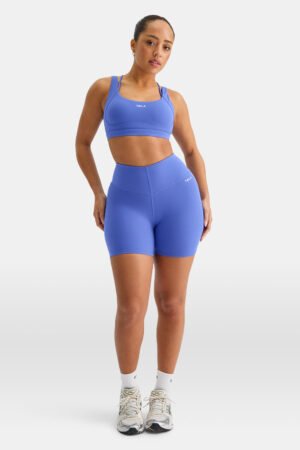 SkinLuxe High V-Waisted Shorts - Iris Blue
